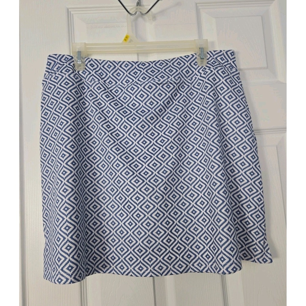 Ekouaer Womans Scort Plus Size‎ 2XL Teal Blue, White